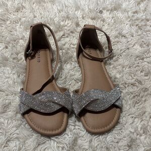 Torrid Tan Sandals with Silver Details